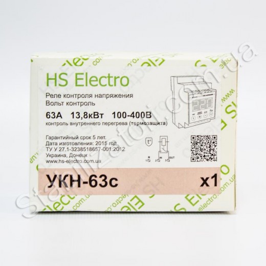 HS-Electro УКН-63с ( термозащита ) - реле напряжения - описания, отзывы, подробная характеристика 