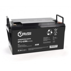 EUROPOWER AGM EP12-65 M6 12 V 65Ah акб для бесперебойника котла